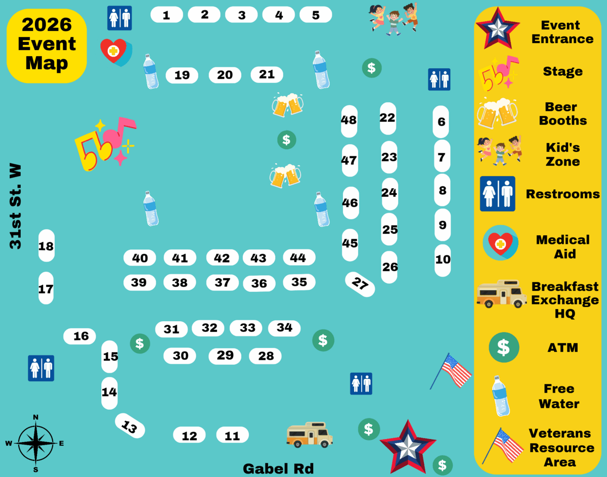 Food Truck Map - Food Truck Battle on the Yellowstone 2026